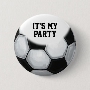 02of12 Birthday Custom Soccer Ball 2 Inch Round Button