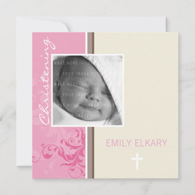 032 Rasha :: Christening Invitation (Front)