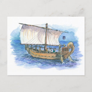 (035) Min of the Desert Sailboats Postcard