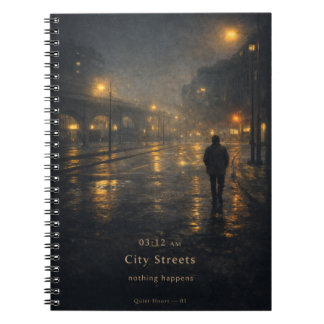 03:12 AM City Streets Moody Aesthetic Poster Notebook