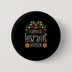 03.National Hispanic heritage Month all countries. 2 Inch Round Button