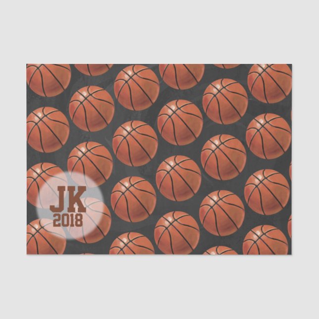 03of12 Basketball Pattern Tissue Paper (Front)