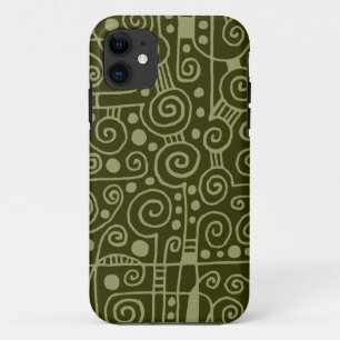 040512 - Khaki and Dark Olive iPhone 11 Case