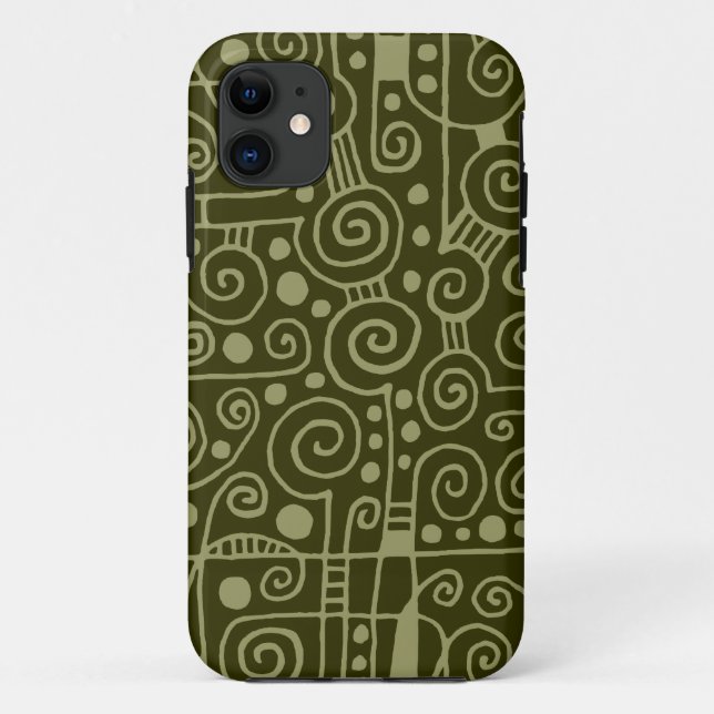 040512 - Khaki and Dark Olive Case-Mate iPhone Case (Back)