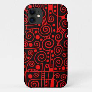 040512 - Red on Black iPhone 11 Case