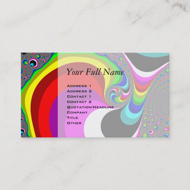 040 Obama - Fractal Art Business Card (Front)