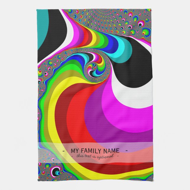 040 Obama - Fractal Art Kitchen Towel (Vertical)