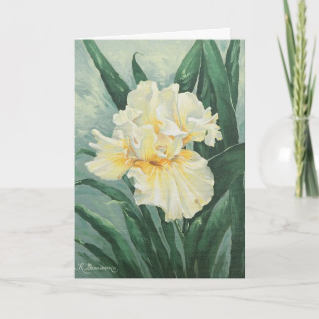 0434 Cream Iris Mother's Day Card (Front)