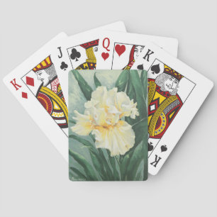 0434 Cream Iris Playing Cards
