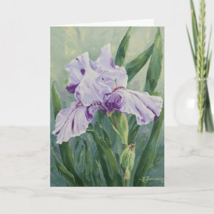 0440 Purple Streaked Iris carte de fête des mères
