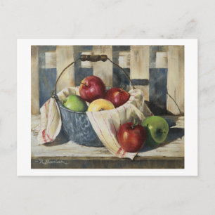 0449 Pommes dans la carte postale à ongles en émai
