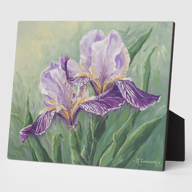 0455 Purple Irises Plaque (Side)