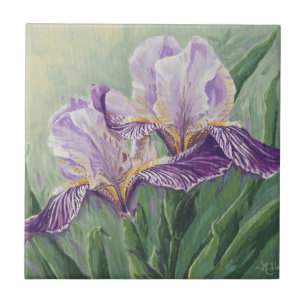 0455 Purple Irises Tile