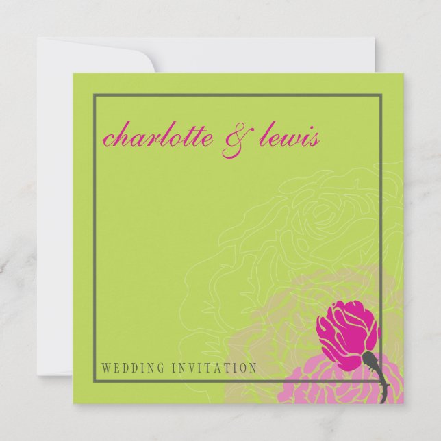 047-Laura :: CARTES D'INVITATION DE MARIAGE :: ros (Devant)
