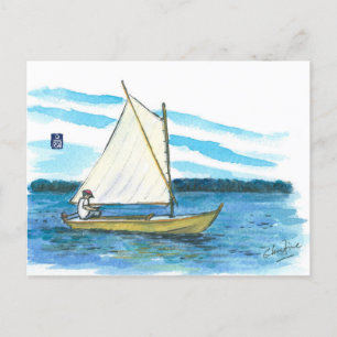 (048) Dinghy Small Boat Postcard