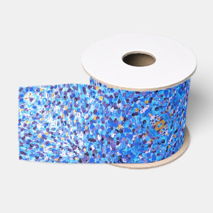 049 Blue and Gold Ribbon Grosgrain Ribbon