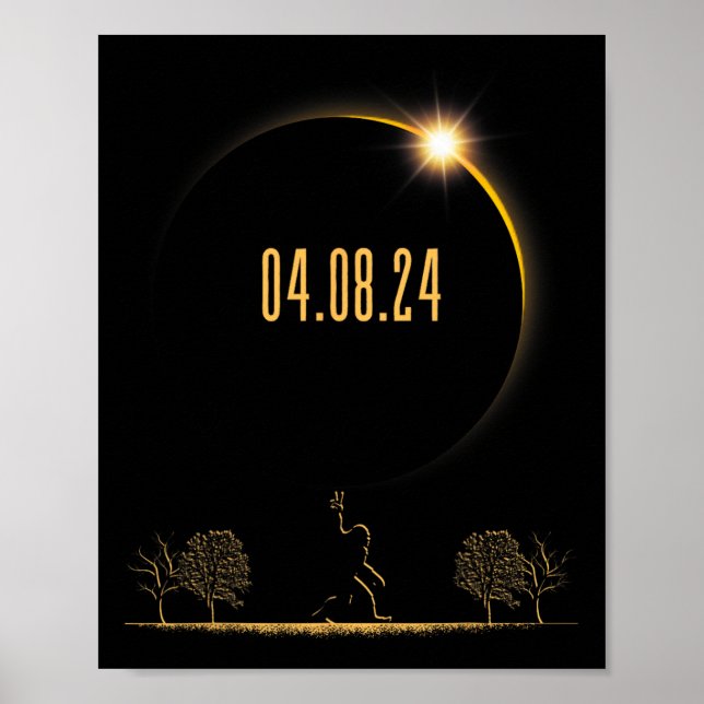 04.08.24 Total Solar Eclipse 2024  Poster (Front)