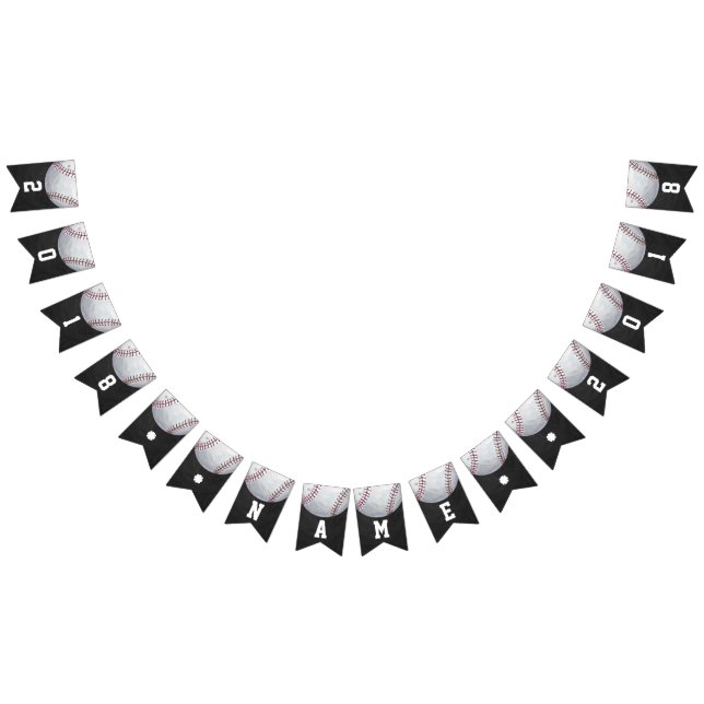 04of12 Baseball Themed Party Bunting Flags (All)