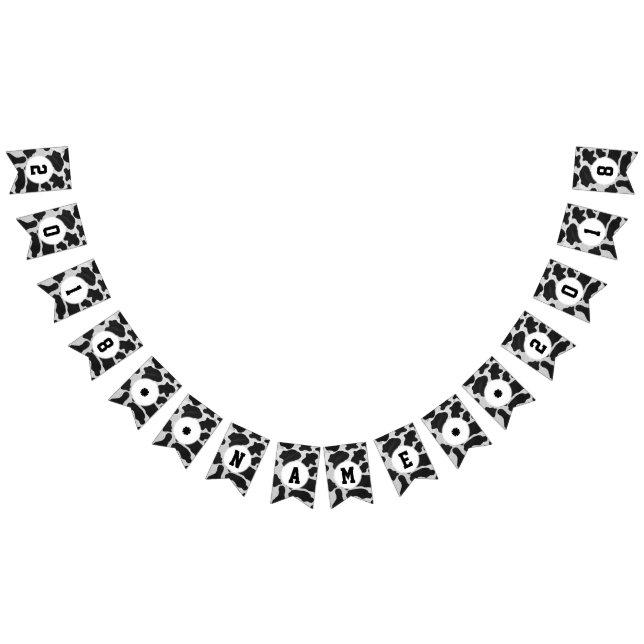 04of12 Cow Themed Party Decoration Bunting Flags (All)