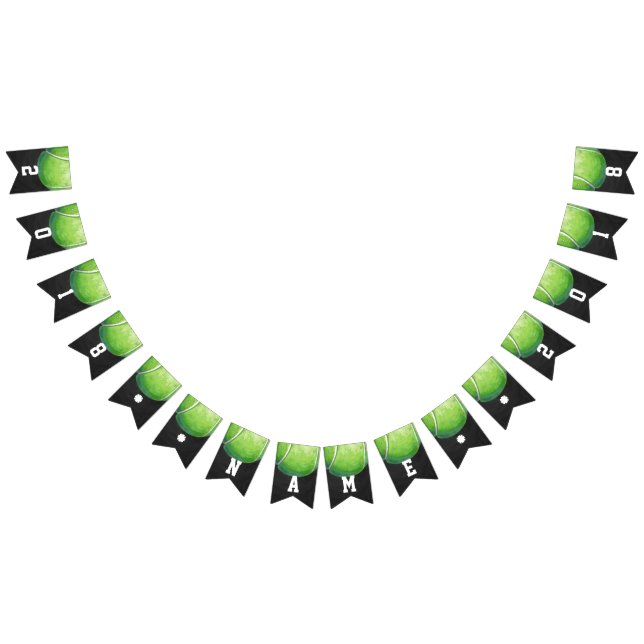 04of12 Tennis Ball Themed Party Bunting Bunting Flags (All)