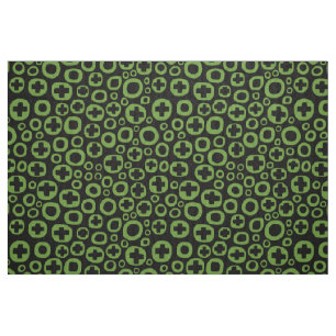 050215 - Avocado Green on Black Fabric