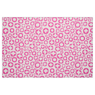 050215 - Hot Pink on White Fabric