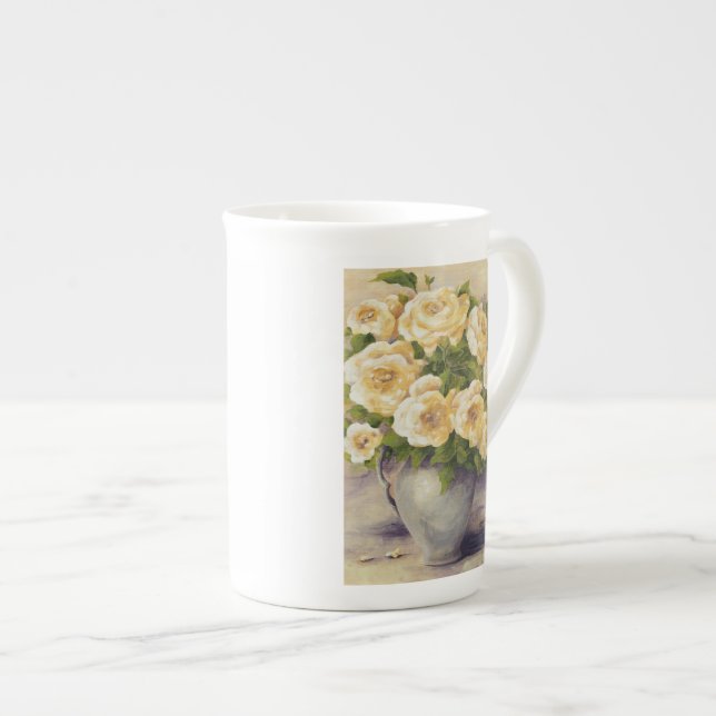 0548 Yellow Roses in Pitcher Bone China Mug (Front Right)