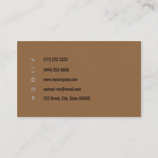 05-2019 Customizable handyman tools wood v1 Business Card (Back)