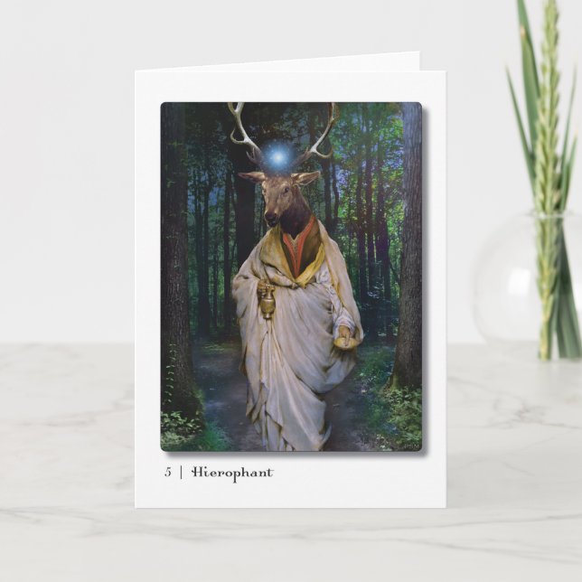 05 Hierophant Tarot Greeting Card (Front)