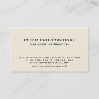 05 Modern Professional Business Card ivory cream