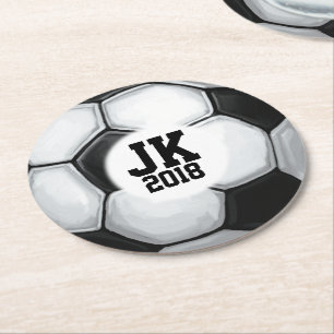 05of12 Disposable Soccer Ball party Round Paper Coaster