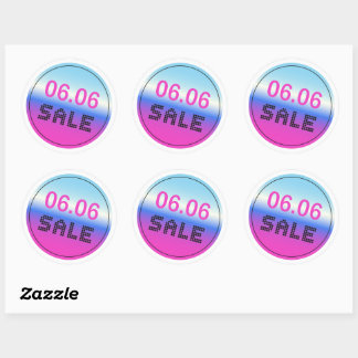 06.06 Sale Sticker With A Holographic Gradient