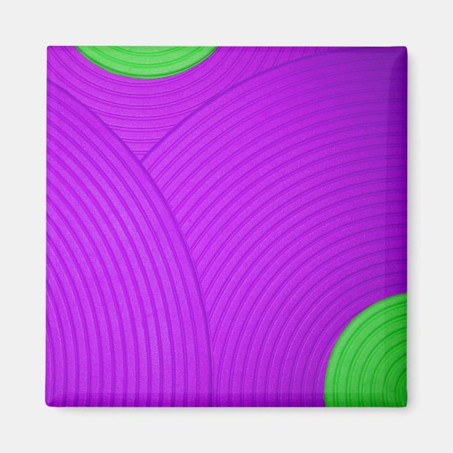 06 Green & Purple Circles Magnet (Front)