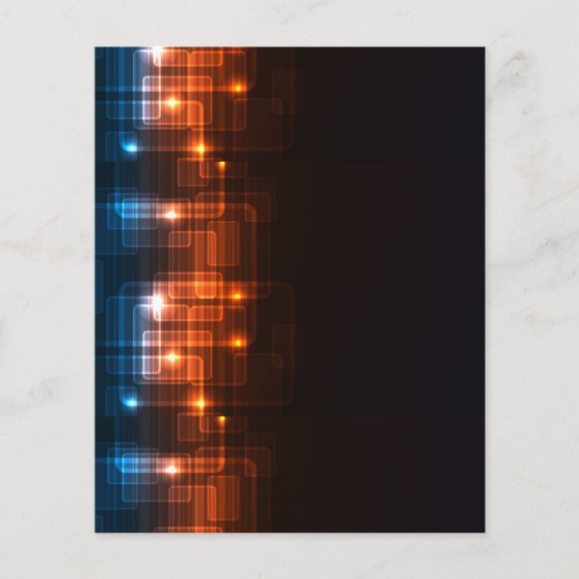 06e3961e3 BLACK BACKGROUND BLUE ORANGE DIGITAL REC Flyer (Front)