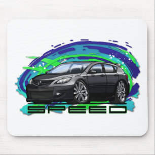 07-09 Speed3_Black Mouse Pad