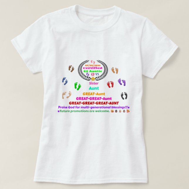 07/20/2025 G3 Auntie Commemorative T-Shirt (Design Front)