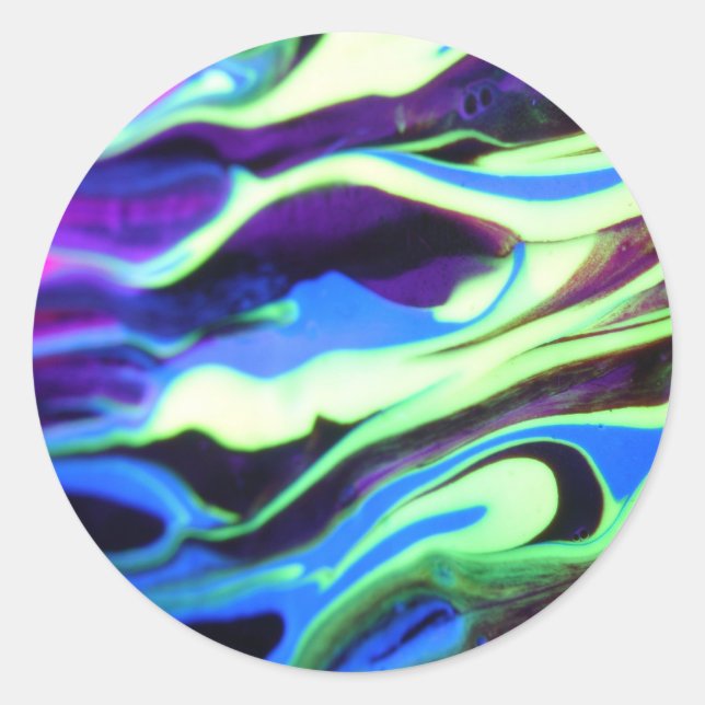 #07 "Cosmic Star Beings" Phantasmagoria Series Classic Round Sticker (Front)