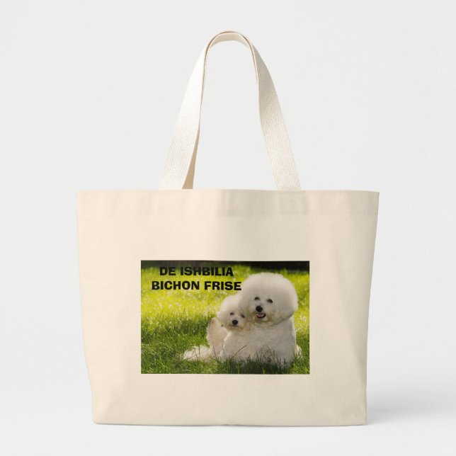 07, DE ISHBILIA BICHON FRISE LARGE TOTE BAG (Front)