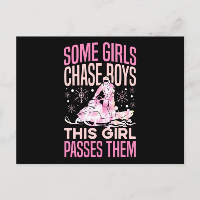 07.Snowmobile for a Snowmobile rider Announcement Postcard (Front)