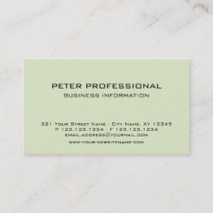 07 Vert Carte de visite moderne professionnel