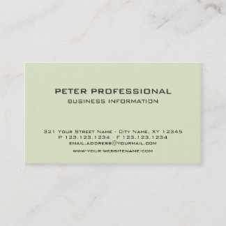 07 Vert Carte de visite moderne professionnel