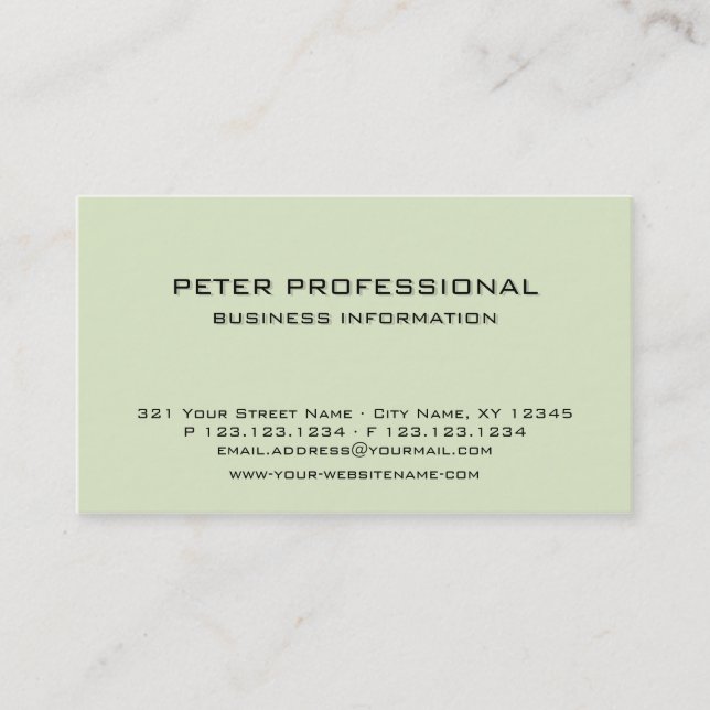 07 Vert Carte de visite moderne professionnel (Devant)