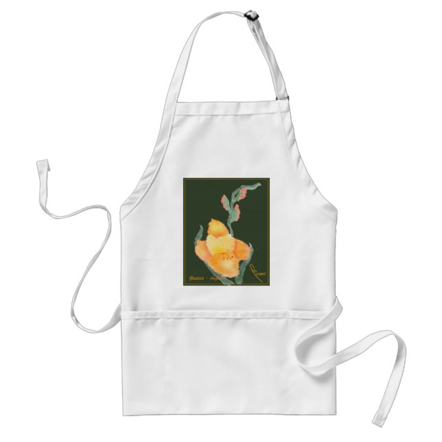 08 - August, Gladiola Standard Apron (Front)