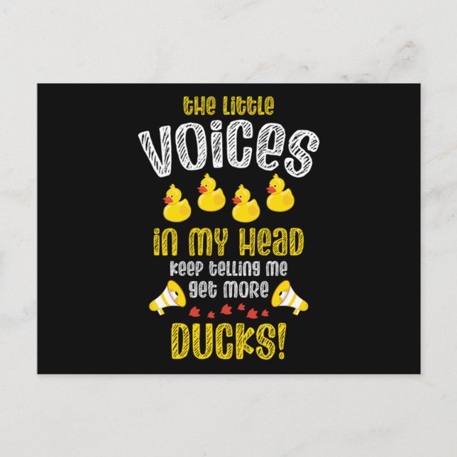 08.Rubber duck for a Duck Lovers Announcement Postcard (Front)