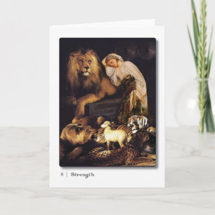 08 Strength Tarot Greeting Card