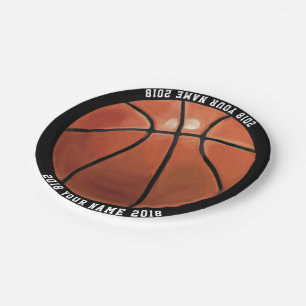08of12 Basketball Custom Party Plate