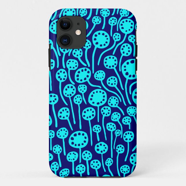 090512 Cyan and Deep Navy Case-Mate iPhone Case (Back)
