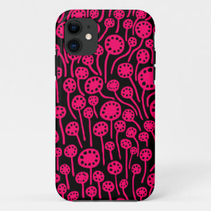 090512 Neon Red on Black iPhone 11 Case