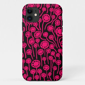 090512 Neon Red on Black iPhone 11 Case