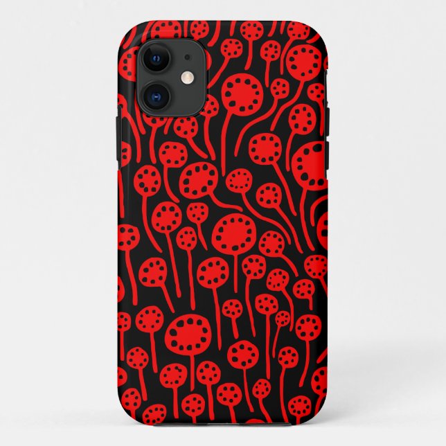 090512 Red on Black Case-Mate iPhone Case (Back)